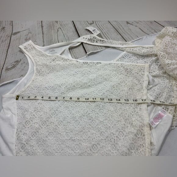 NWT Justice Boho Lace Vest Sleeveless Open Front Cardigan Tassels - Picture 11 of 12
